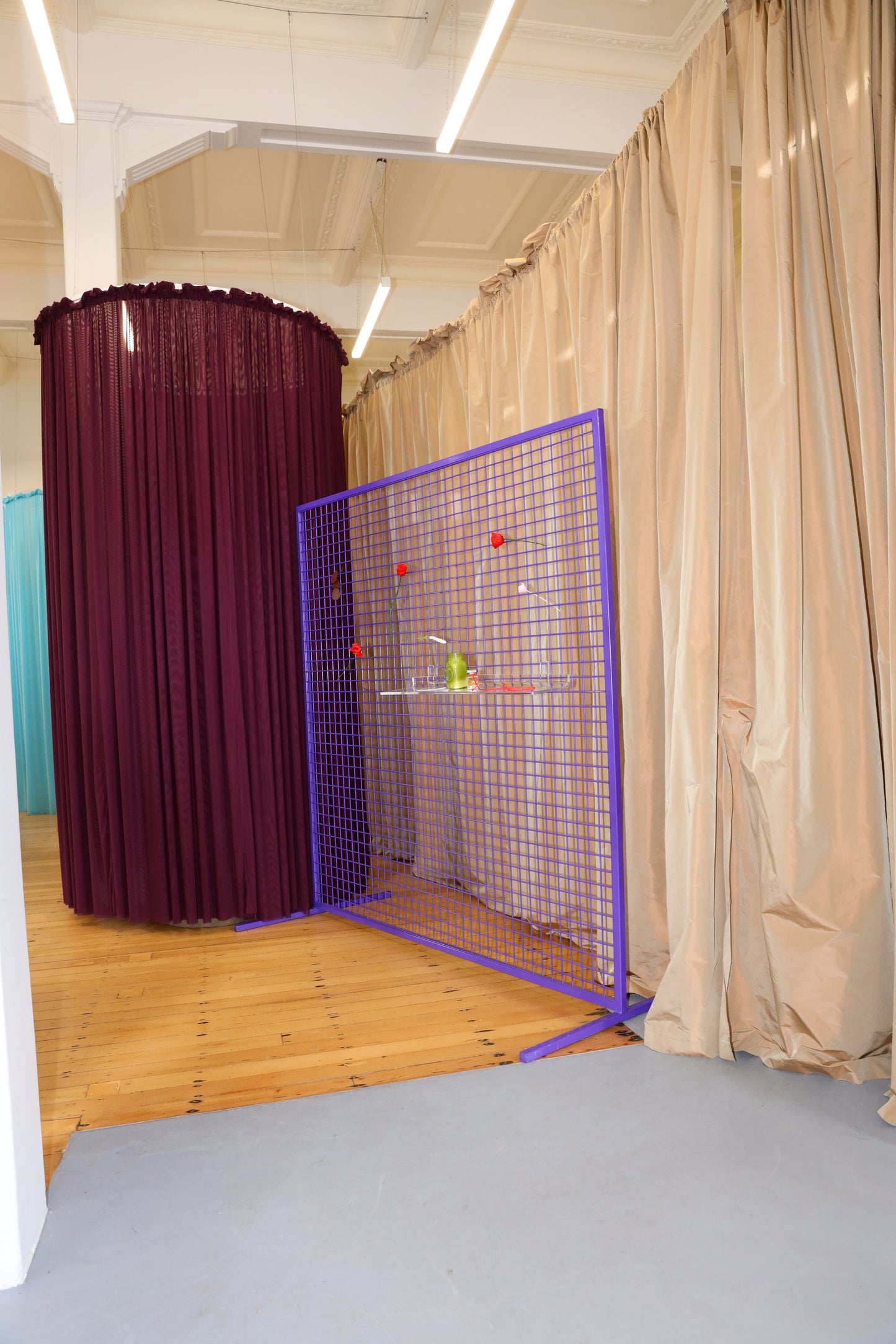 Aubergine Mesh Curtain