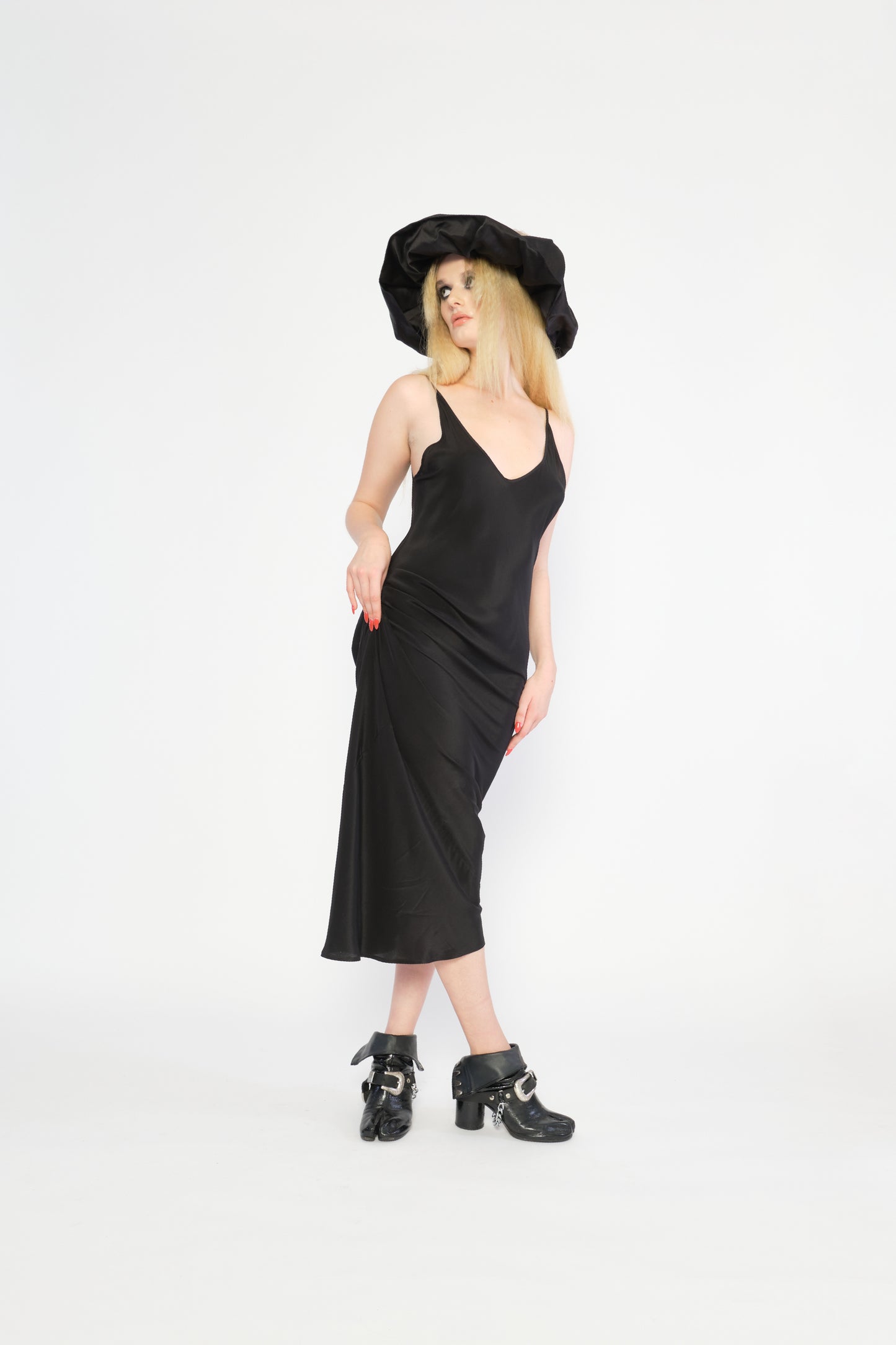 Custom Fabric ~ Black Silk Satin