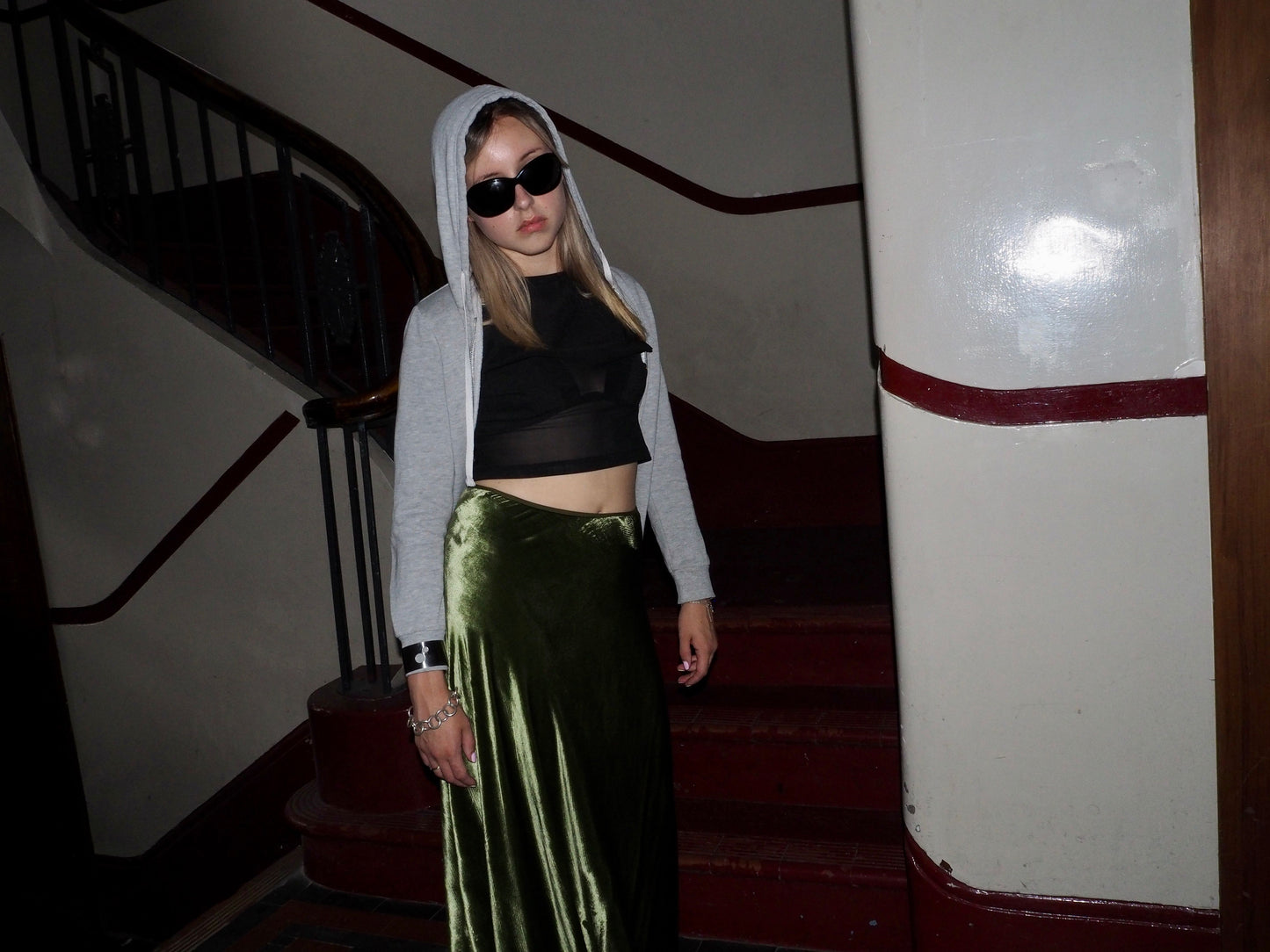 Enchanté Skirt ~ Green Velvet