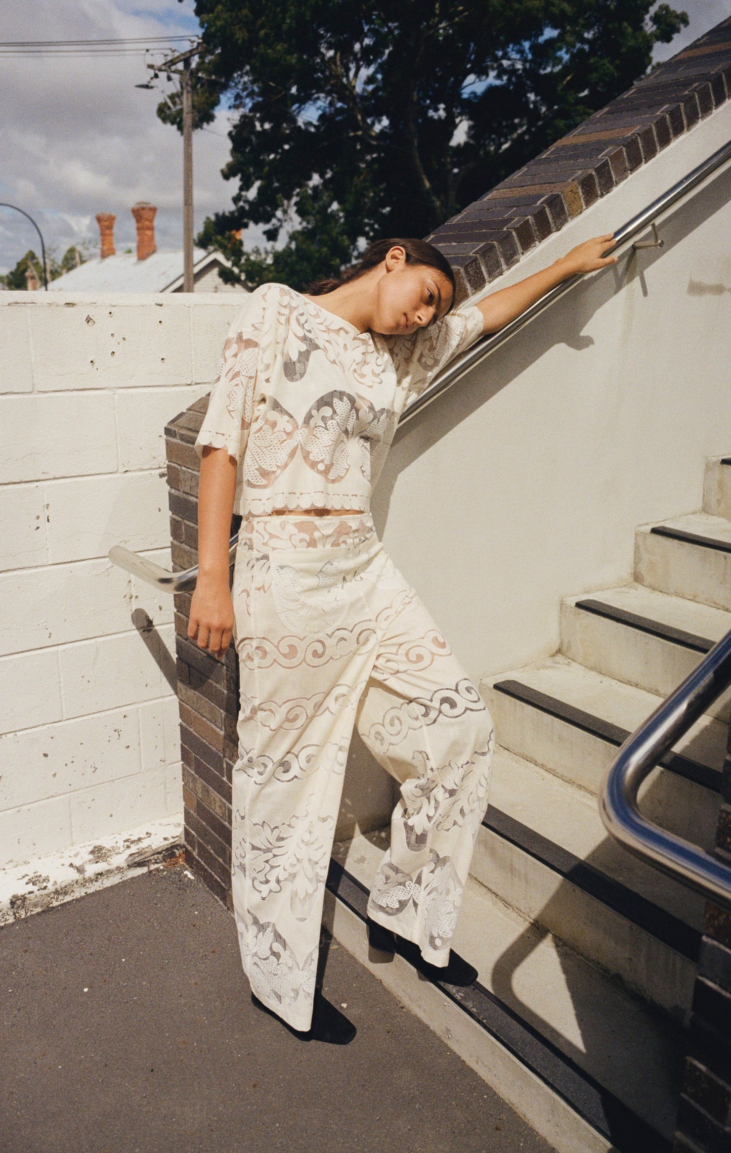 Fleur de Lis Blouse ~ Ivory Lace