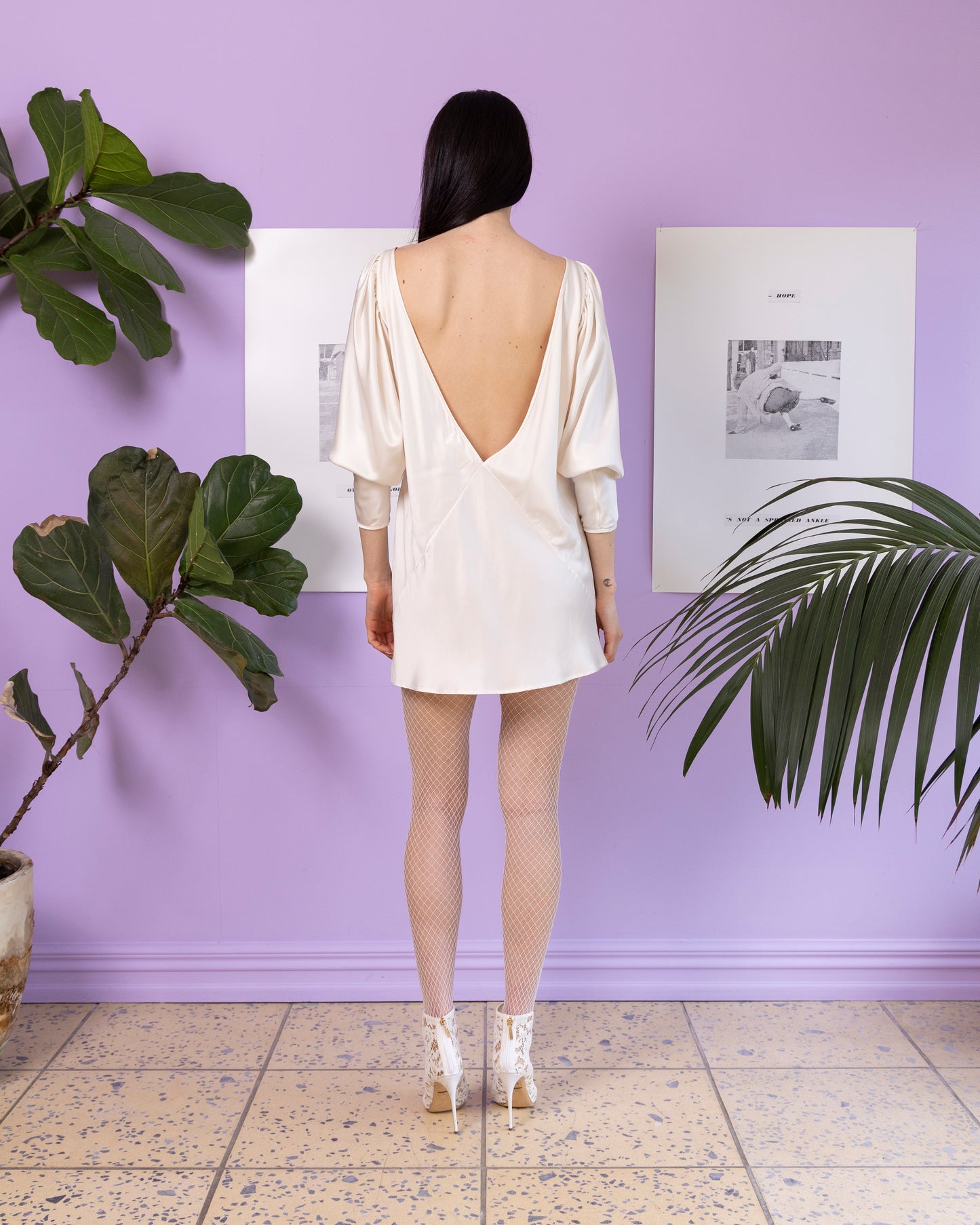 Custom Sample | La Perla Dress ~ Ivory Silk Satin