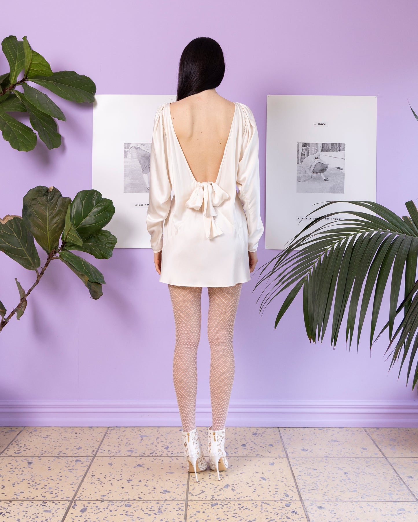 Custom Sample | La Perla Dress ~ Ivory Silk Satin