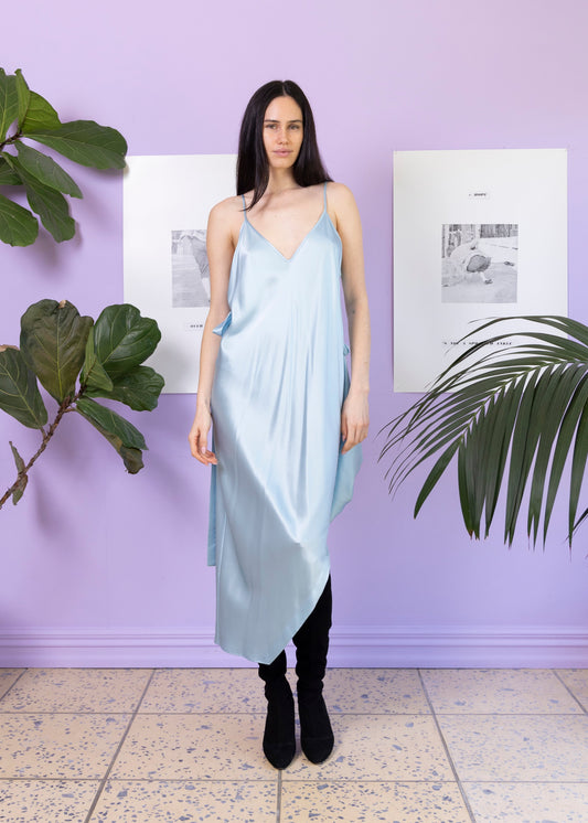 Custom Sample | Summertime Dress ~ Cinderella Blue Silk