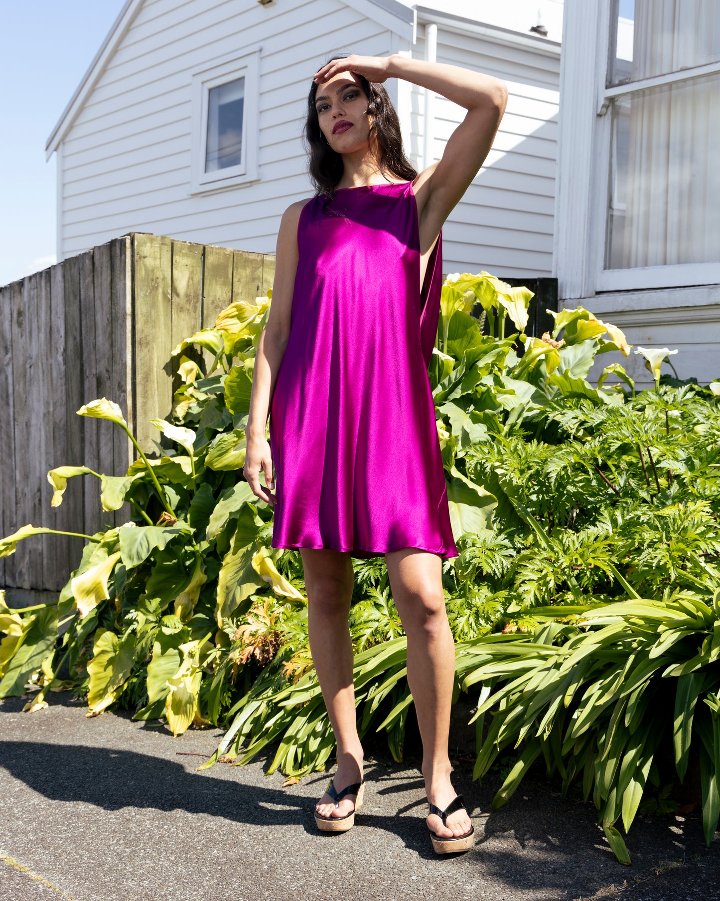 Atomic Dress ~ Fuchsia Silk