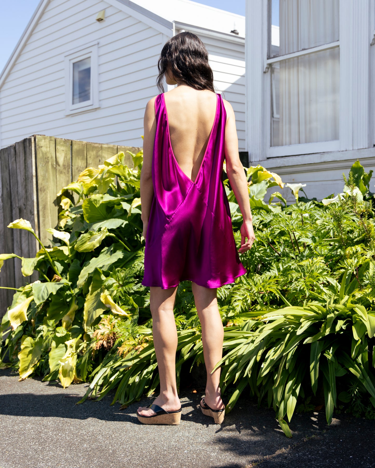 Atomic Dress ~ Fuchsia Silk