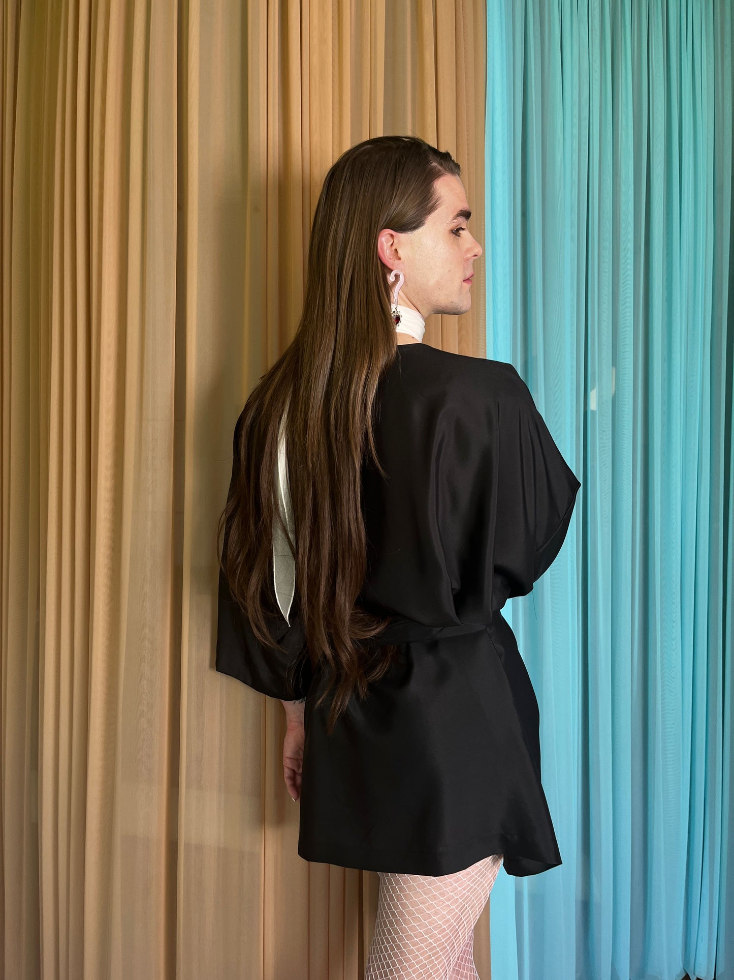 Tokyo Mini-Robe ~ Black Silk