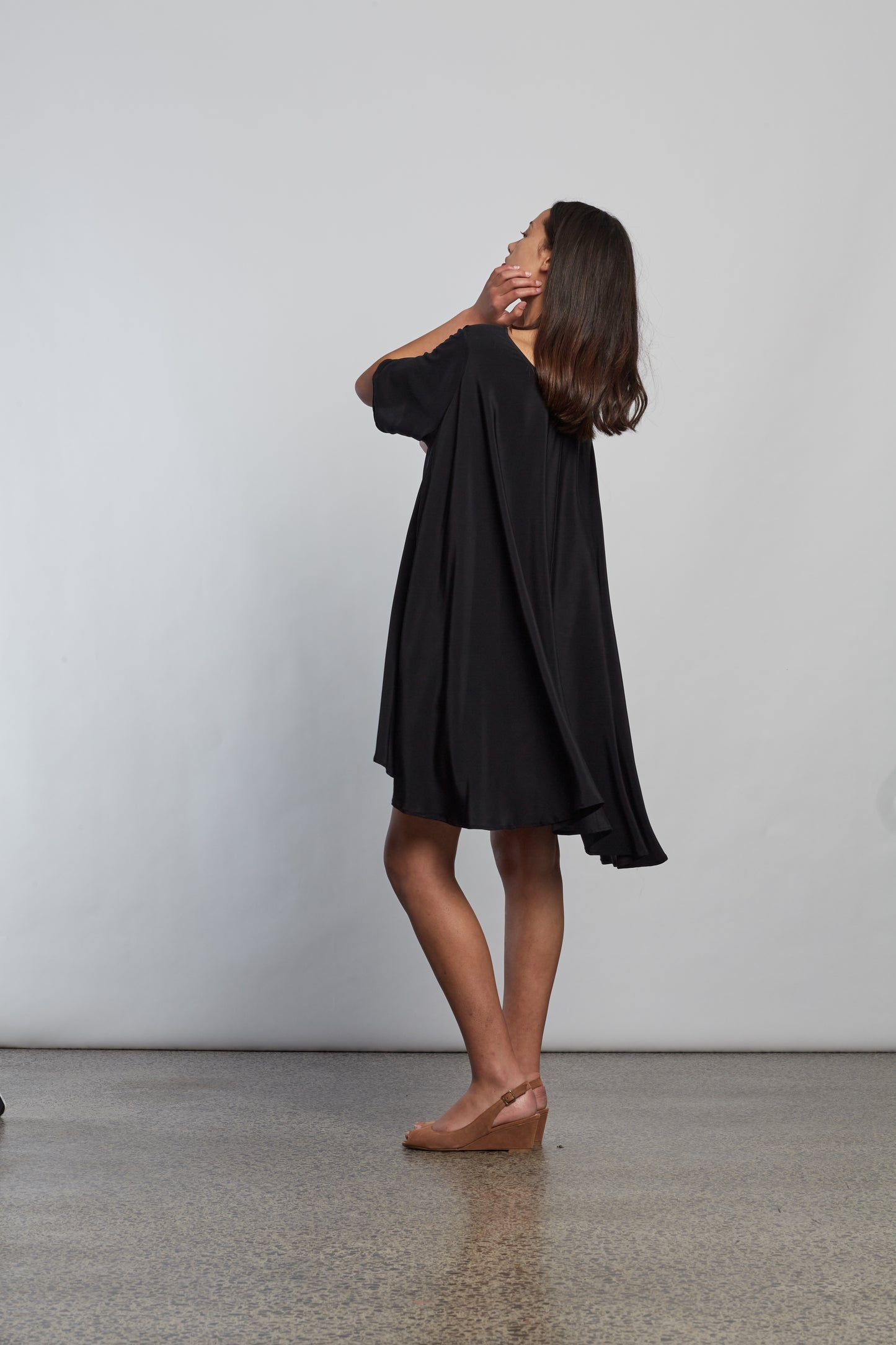 Custom Sample | Rise Dress ~ Black Silk