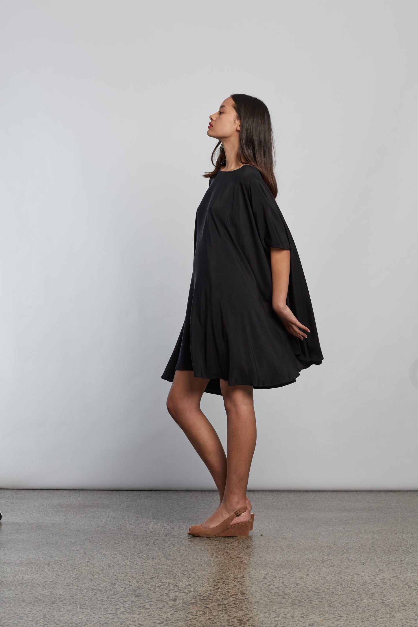 Custom Sample | Rise Dress ~ Black Silk