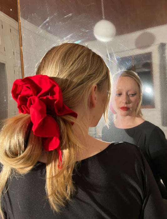 Scrunchie - Red Silk