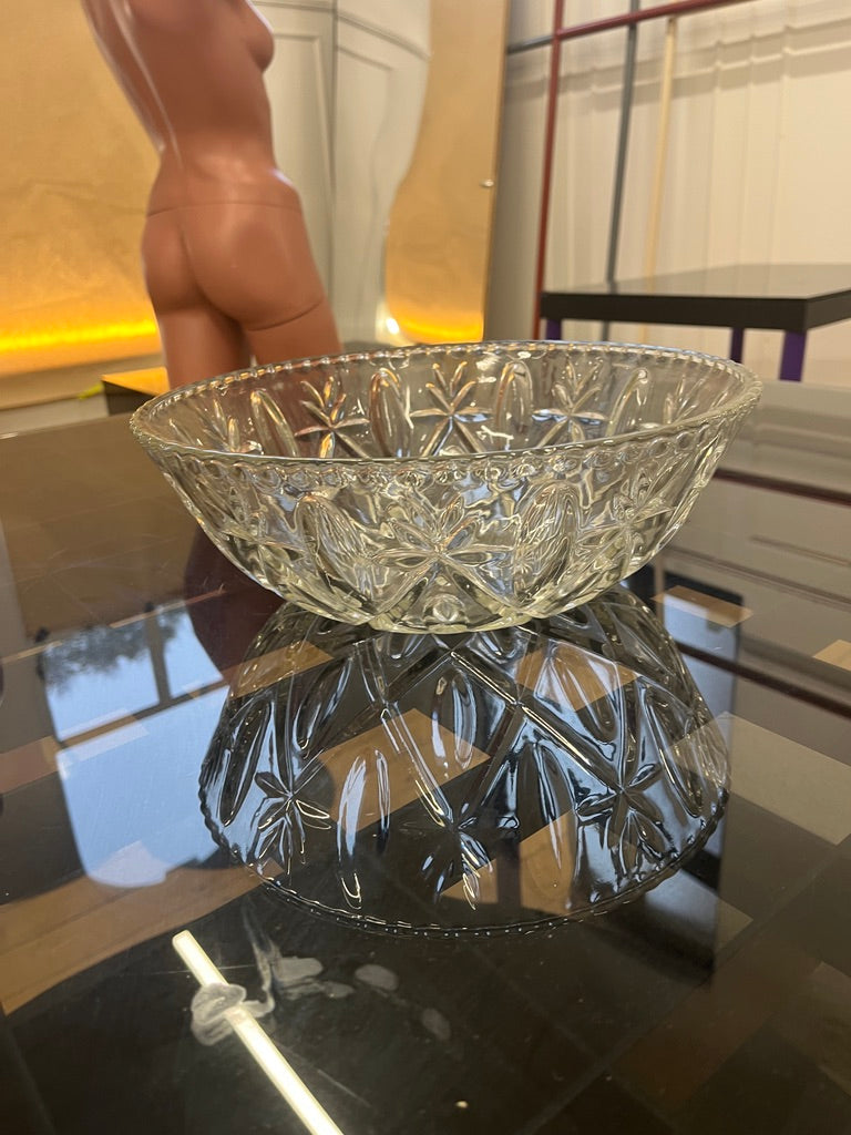 Vintage Cast Glass Plate
