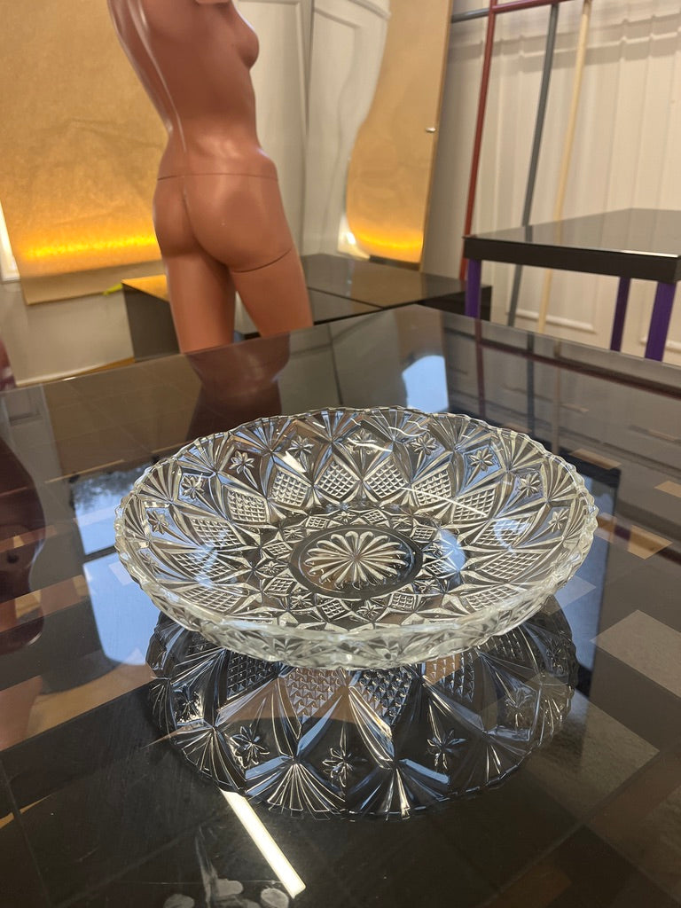 Vintage Cast Glass Plate