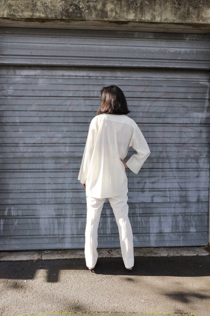 Custom Sample | Ramona Pants ~ Ivory Wool Gauze