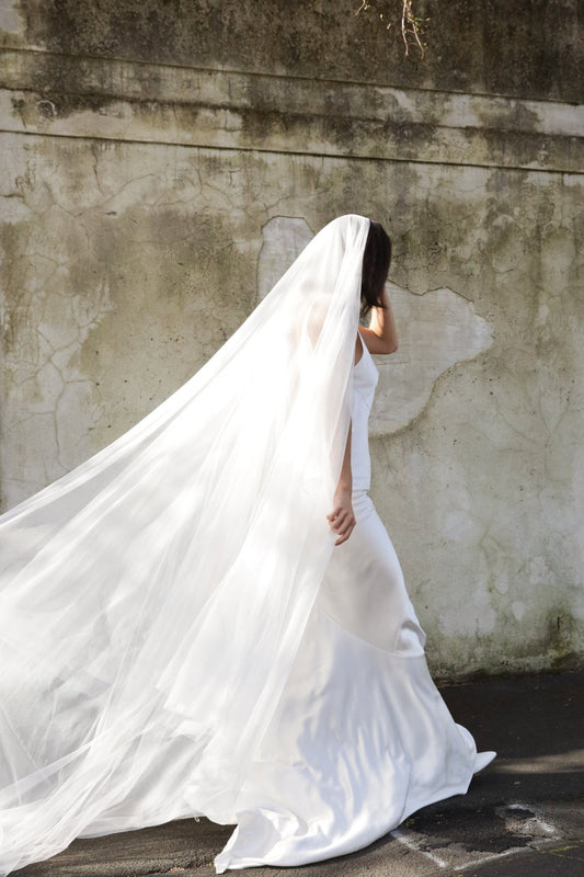 Custom Sample | Cathedral Veil ~ Ivory Tulle