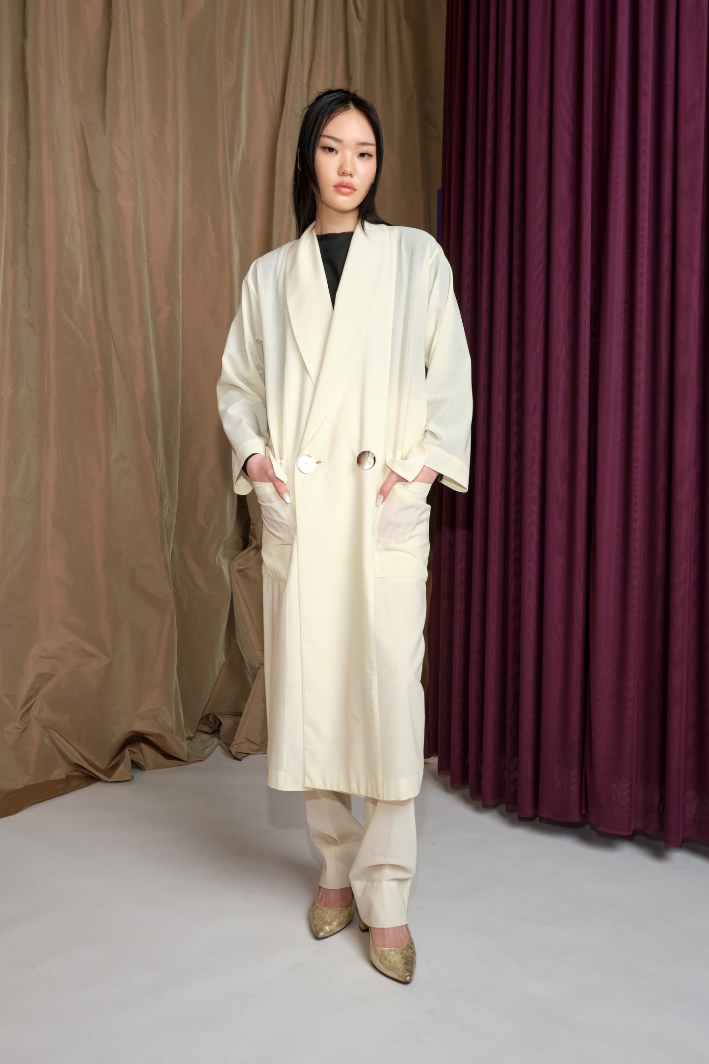 Beams Coat ~ Ivory