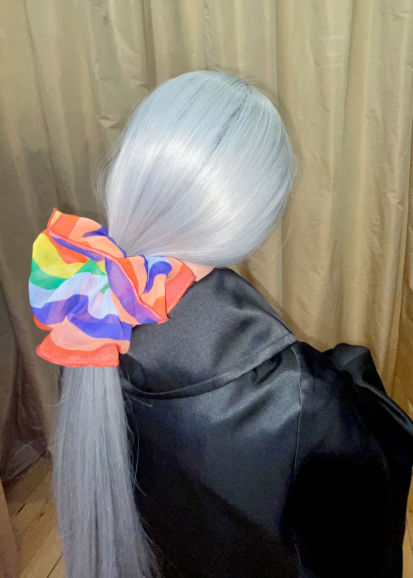 Scrunchie ~ Rainbow Silk Chiffon