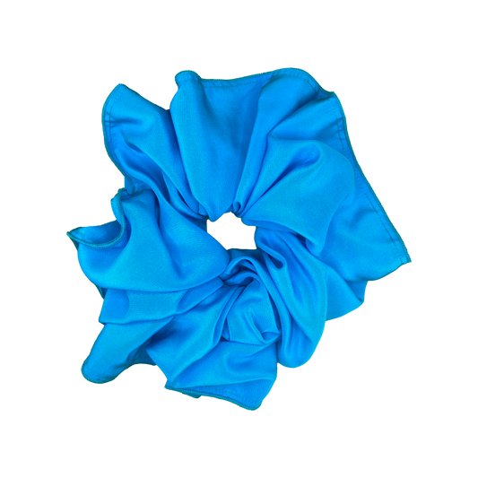 Scrunchie ~ Peacock Blue Silk