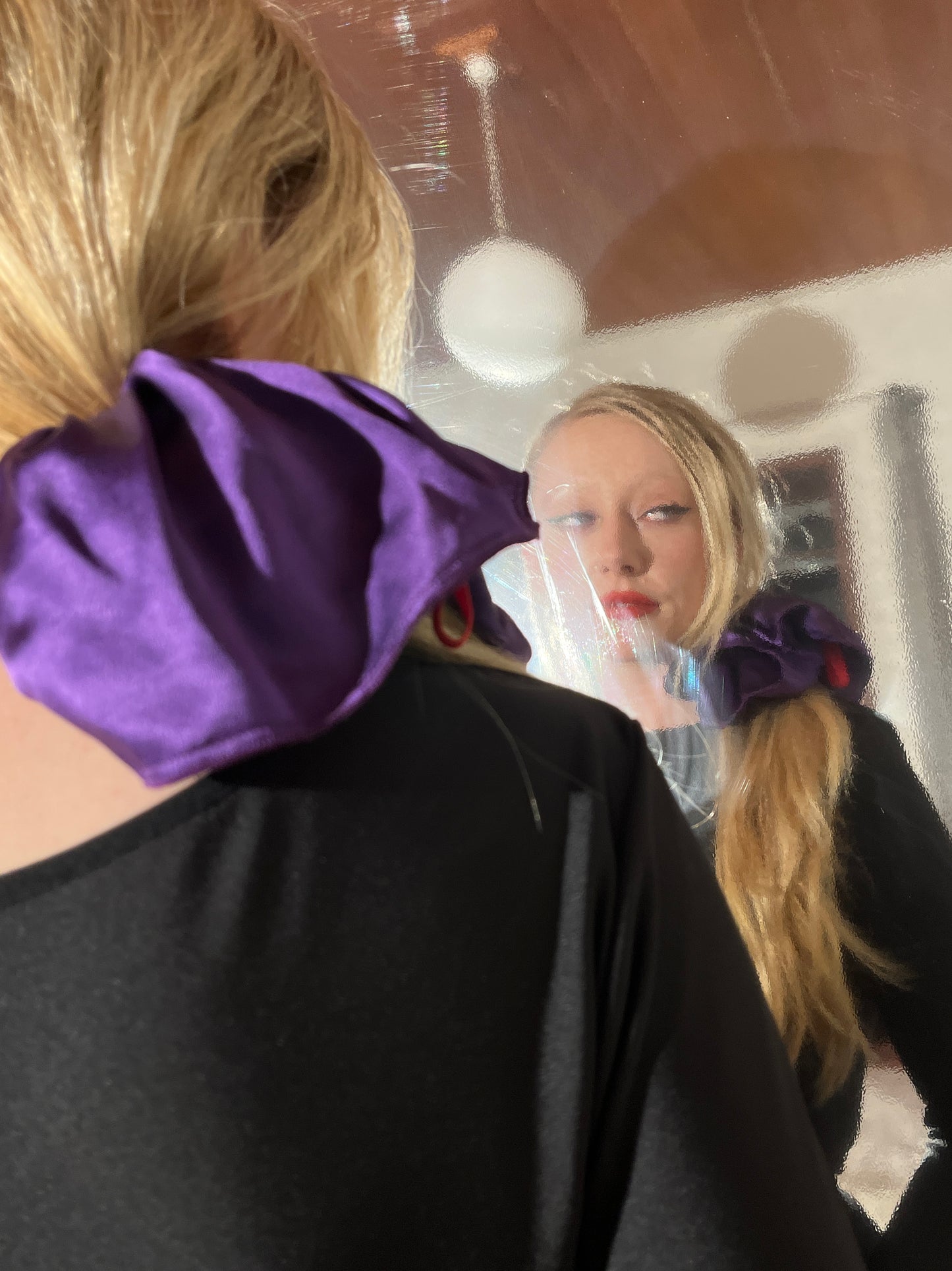 Scrunchie ~ Purple Silk Satin