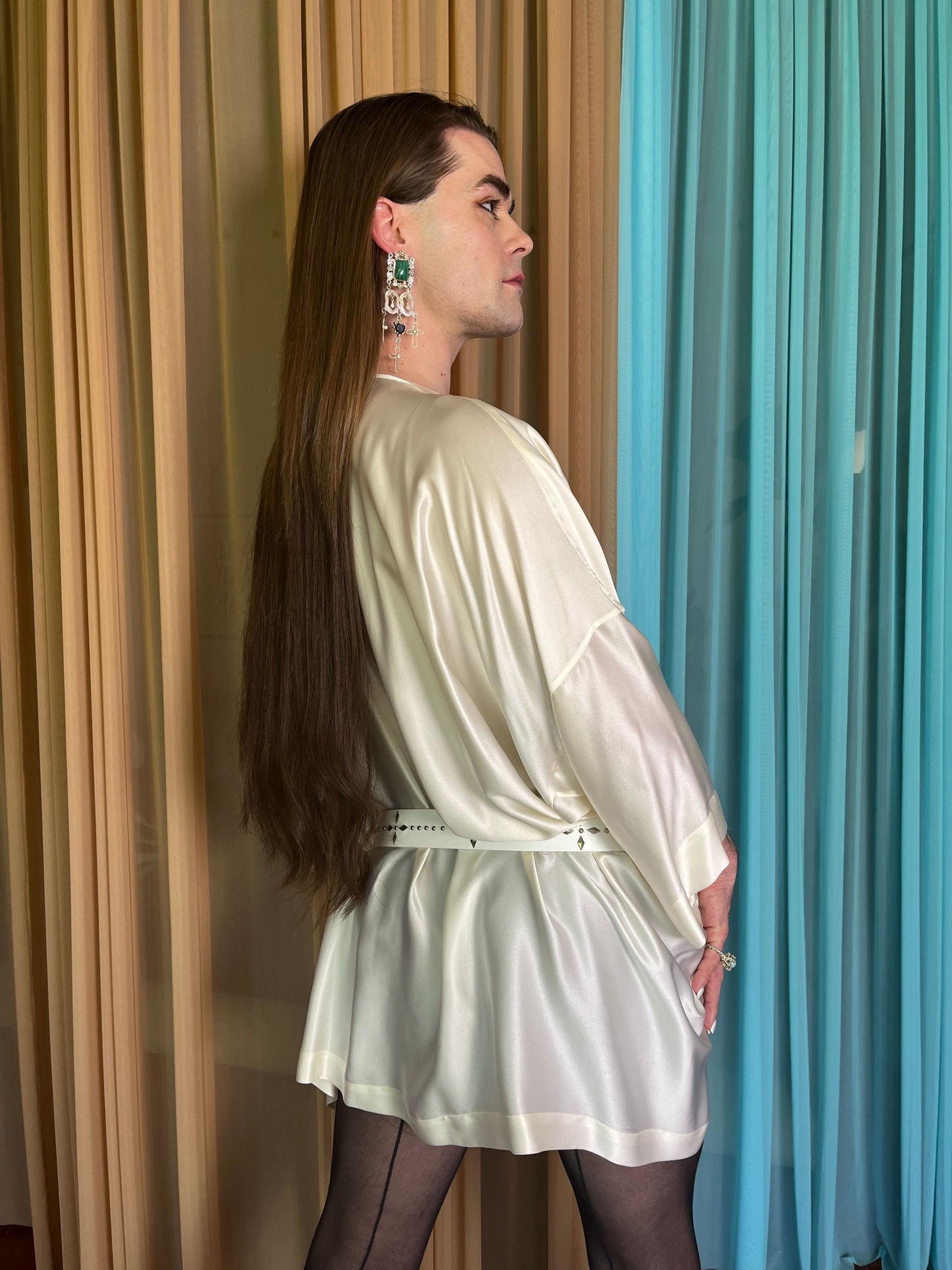 Tokyo Mini-Robe - Ivory Silk