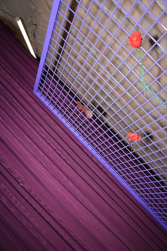 Aubergine Mesh Curtain