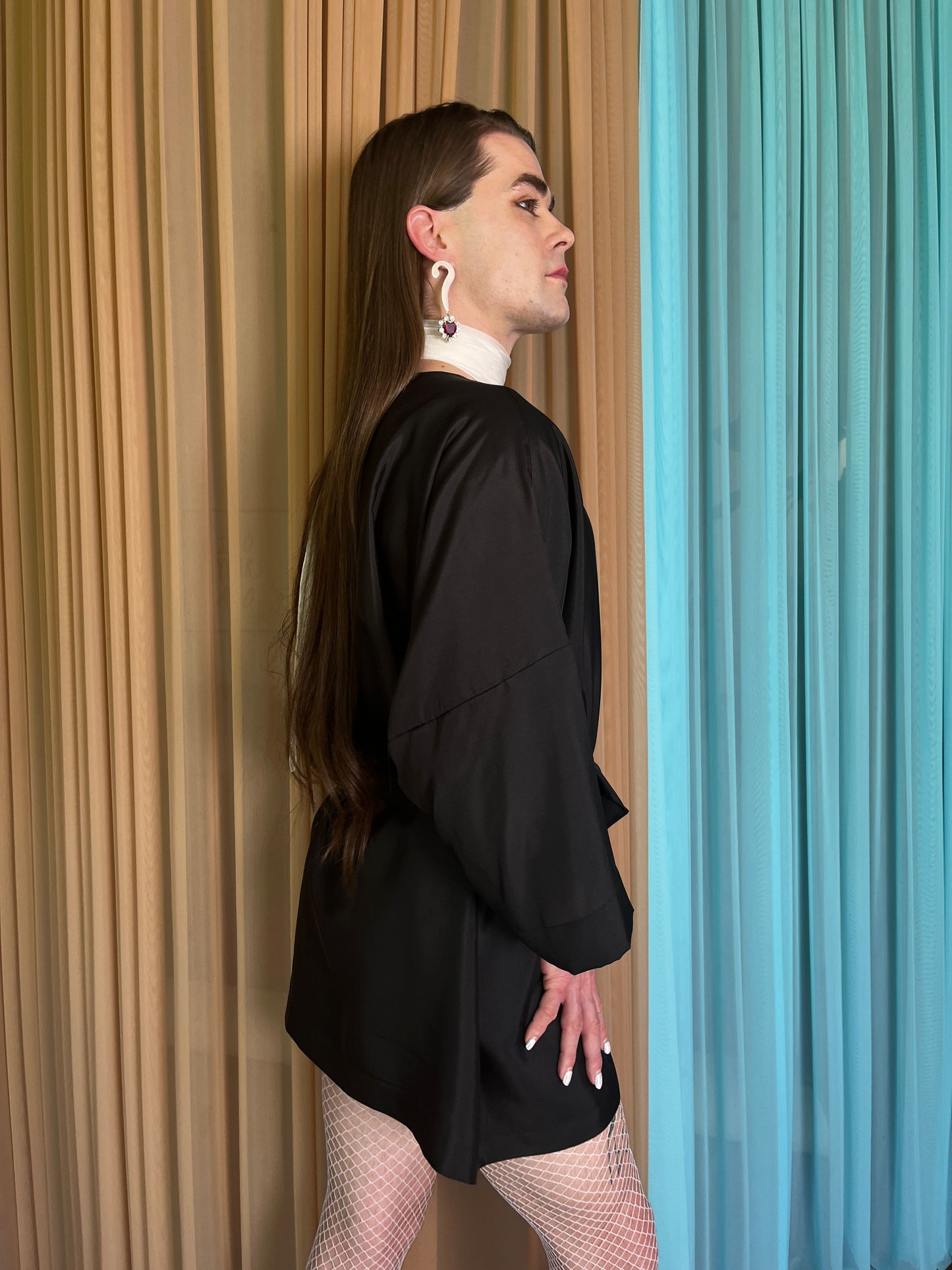 Tokyo Mini-Robe ~ Black Silk