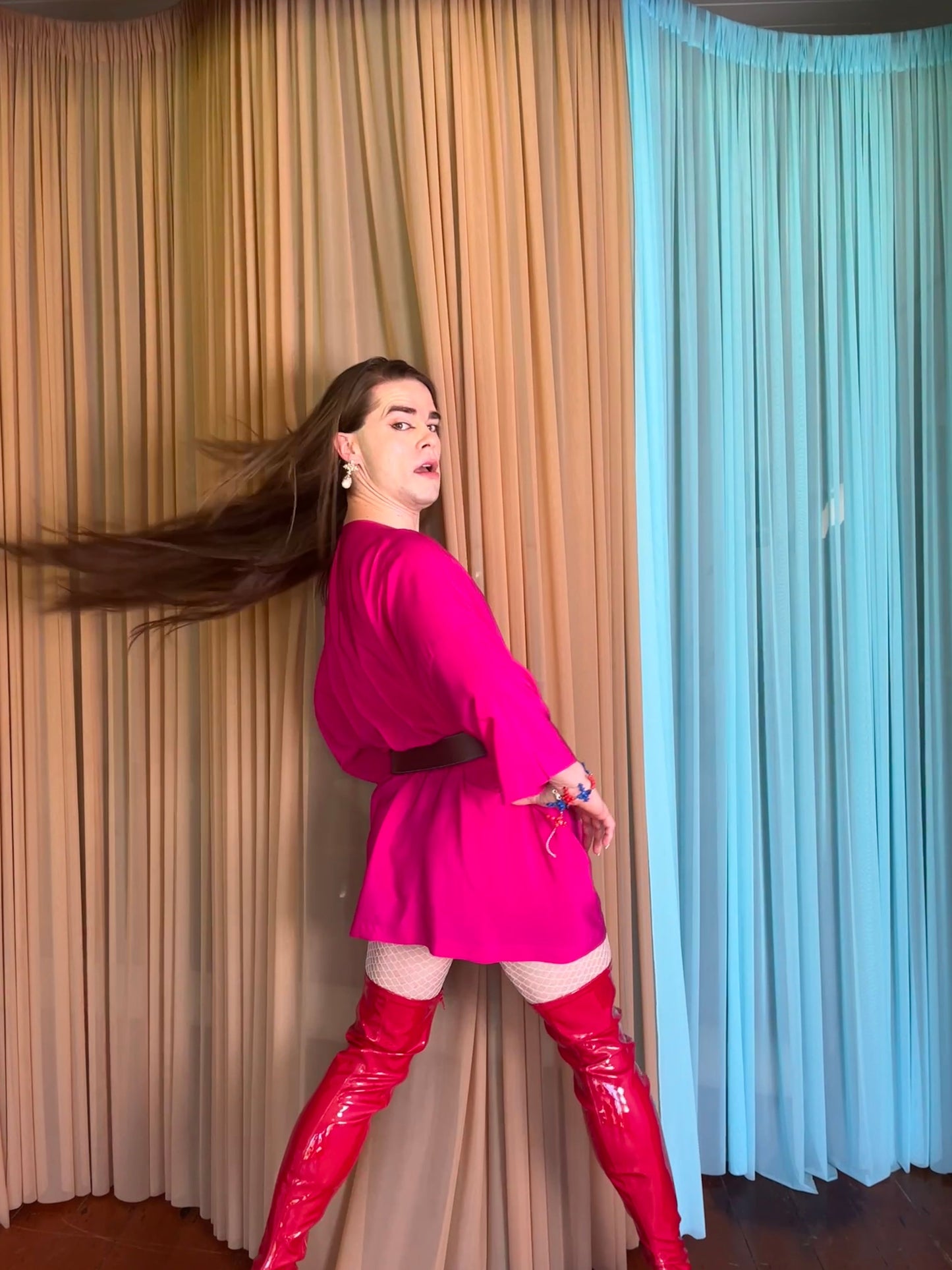 Tokyo Mini-Robe - Hot Pink SIlk