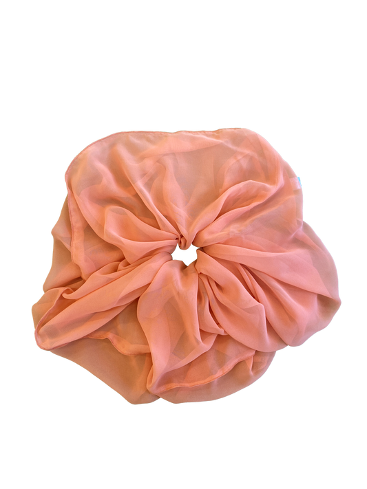 Scrunchie ~ X-Large Melon Silk Chiffon