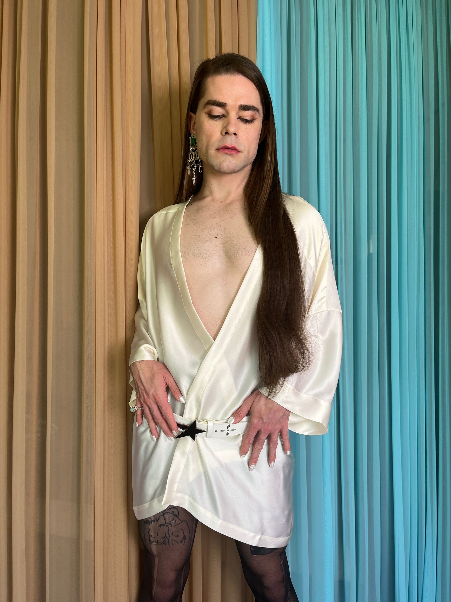 Tokyo Mini-Robe - Ivory Silk
