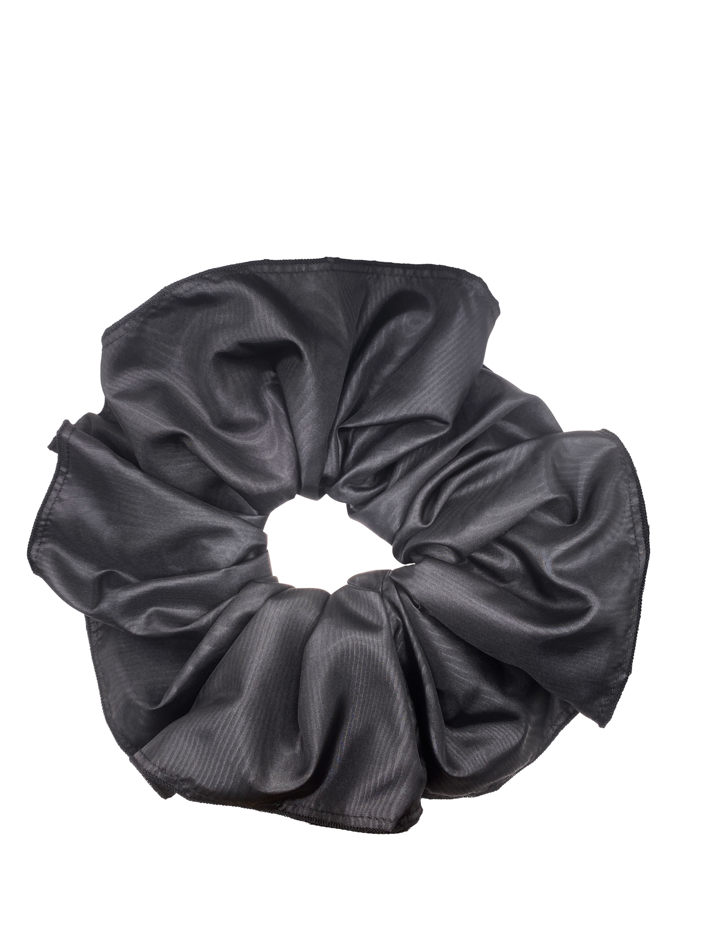 Scrunchie ~ Black Moiré Taffeta