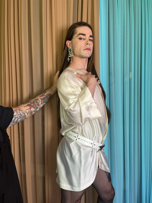 Tokyo Mini-Robe - Ivory Silk